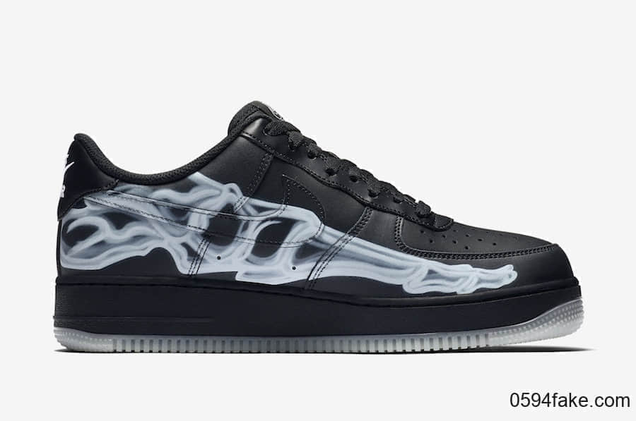 Nike Air Force 1 Low“ Black Skeleton”释出官图！个性十足！ 货号：BQ7541-001