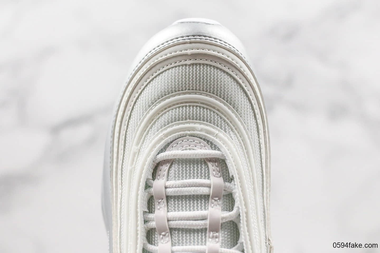 耐克Nike Air Max 97QS白银子弹公司级带半码复古气垫慢跑鞋正确版本工艺原楦开发 货号：AT5458-100