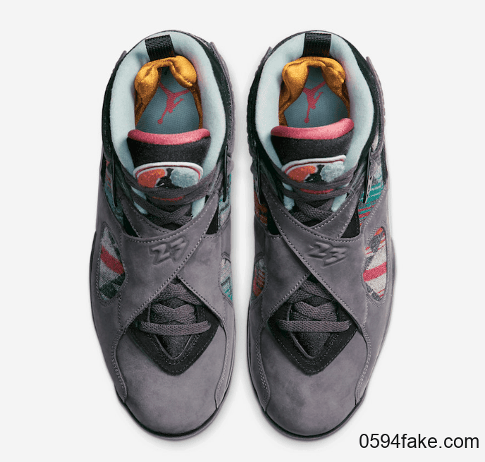 特色民族图腾印花！Air Jordan 8 N7 Pendleton释出官图！ 货号：CQ9601-001