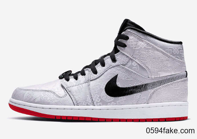 这个“白丝绸”我爱了！CLOT x Air Jordan 1 Mid“ Fearless”释出官图！ 货号：CU2804-100