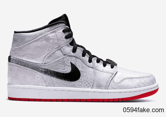 这个“白丝绸”我爱了！CLOT x Air Jordan 1 Mid“ Fearless”释出官图！ 货号：CU2804-100