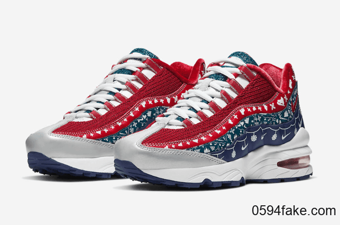 浓郁圣诞节氛围！这双Nike Air Max 95还穿上了毛衣！ 货号：CT1593-100