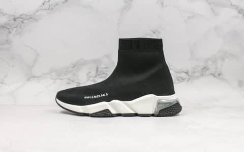 巴黎世家Balenciaga纯原版本袜子鞋黑白色原厂气垫Pu大底高弹针织面可扫描版本