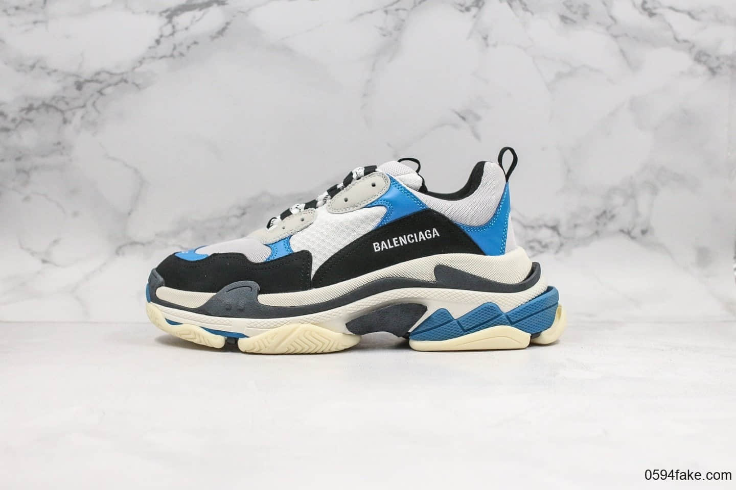 巴黎世家Balenciaga Triple S纯原版本复古老爹鞋正确八层组合大底鞋底LOGO区别市面通货版本