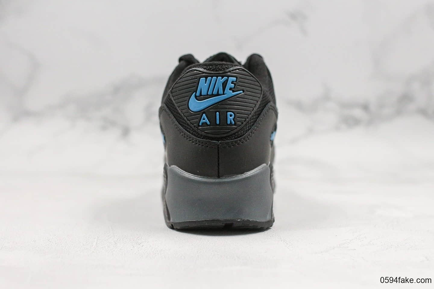 耐克Nike Air Max 90 Essential纯原版本max90复古气垫运动慢跑鞋黑蓝色内置可视气垫皮革鞋面 货号：CN0194-001