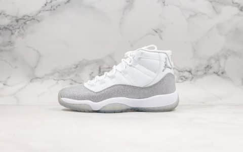 乔丹Air Jordan 11 Metallic Silver纯原版本闪银配色aj11内置真碳板加持支持高强度实战篮球鞋 货号：AR0715-100