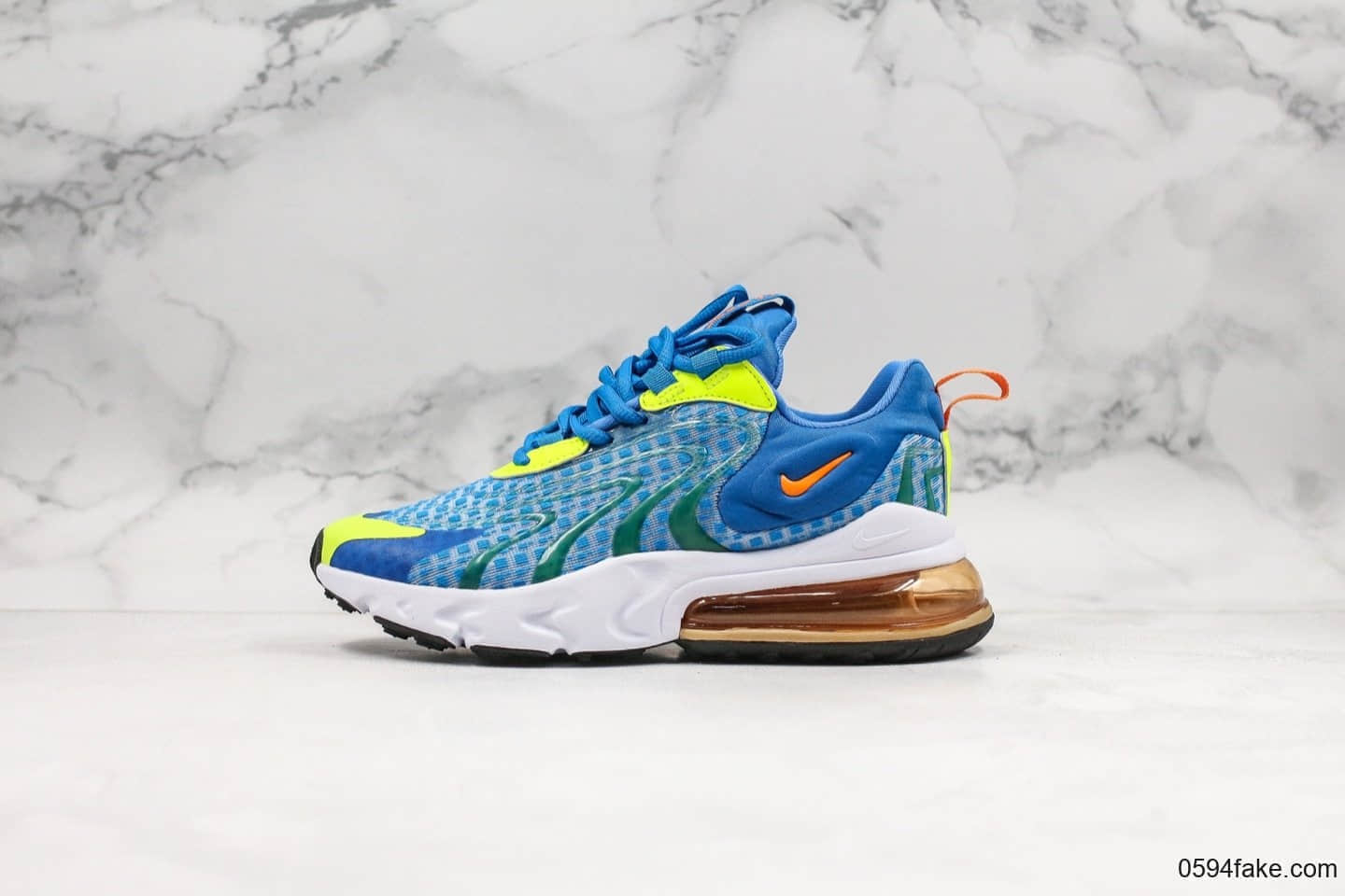 耐克Nike Air Max 270 SE纯原版本max270混合科技白蓝配色3M反光后半掌可视气垫原盒原标 货号：CD6870-401