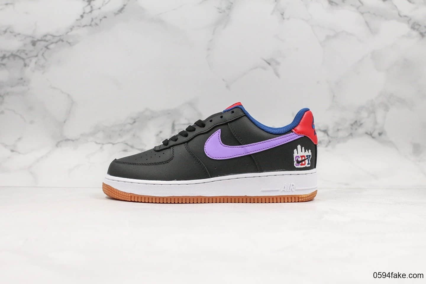 耐克Nike Air Force 1 ’07 LE Shibuya公司级版本涩谷限定配色空军一号葡萄色内置气垫原楦头原纸板打造 货号：CQ7506-084