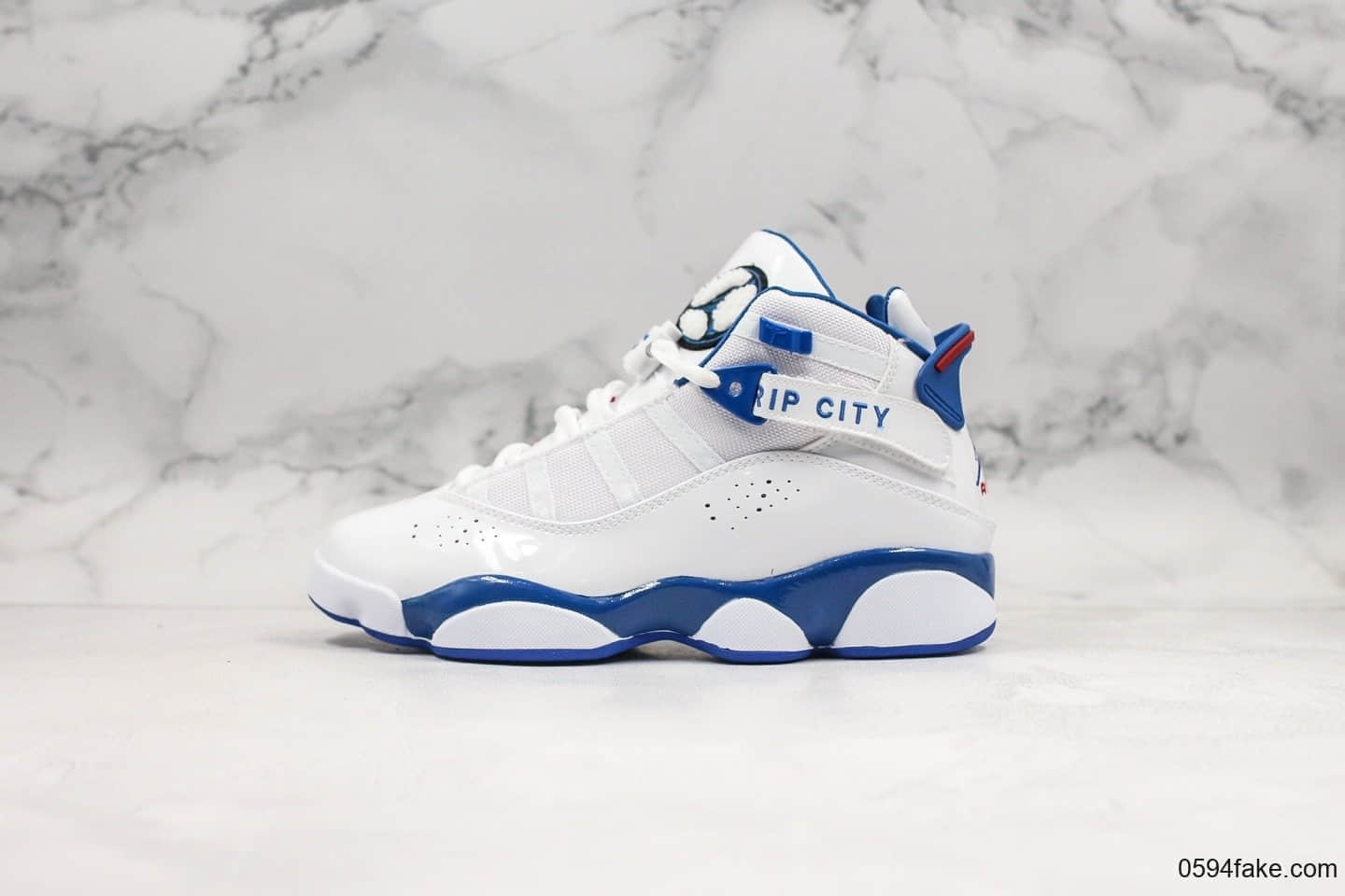 乔丹Air Jordan 6 RIngs纯原版本六冠王AJ6蓝白配色内置原厂纤维碳板中底原装猫眼实战篮球鞋 货号：322992-051