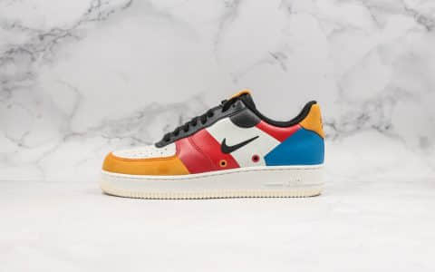 耐克Nike Air Force 1纯原版本低帮空军一号拼接配色搭配多种材质内置气垫原鞋开模休闲百搭板鞋 货号：CI0065-101