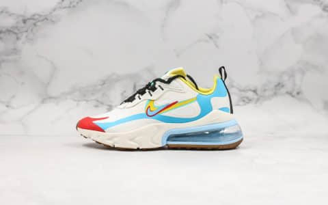 耐克Nike React Air Max 270纯原版本高桥盾网纱系列半气垫跑步鞋内置可视后掌气垫原档案数据开发 货号：CQ4805-146