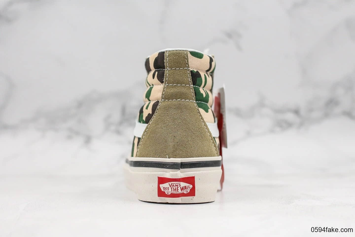 万斯Vans Sk8-Hi Cordura White Asparagus Camo公司级版本高帮硫化板鞋迷彩军工配色2019全新DT大田版本 货号：VN0A4BV6VZK1