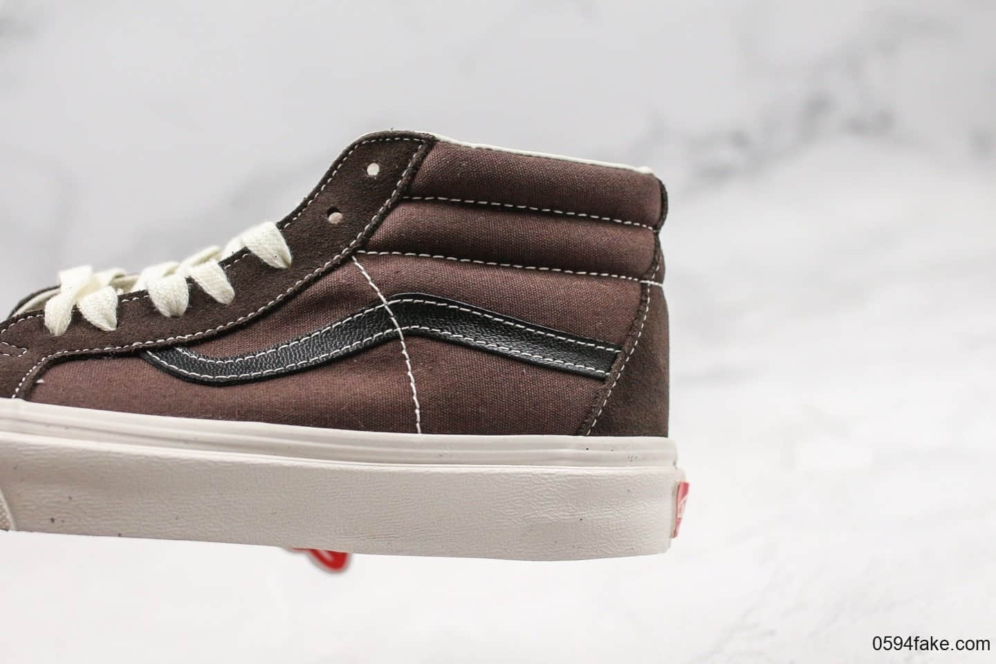 万斯Vans Sk8-Mid公司级版本中帮咖啡棕配色顶级硫化帆布鞋冬季百搭配色