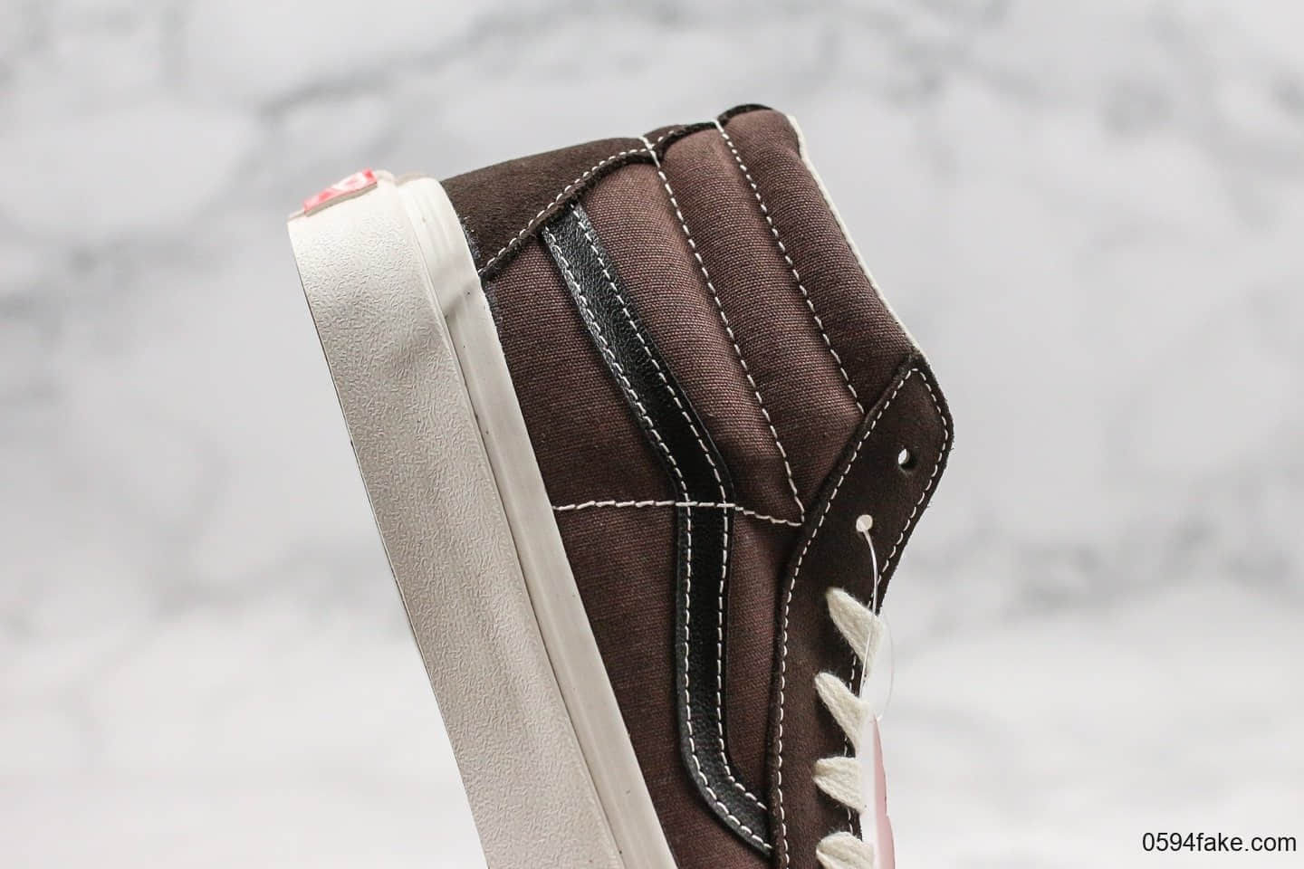 万斯Vans Sk8-Mid公司级版本中帮咖啡棕配色顶级硫化帆布鞋冬季百搭配色