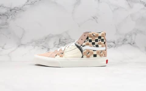 万斯Vans SK8-Hi Bricolage LX纯原版本范斯新一代解构棕色拼接高帮原档案数据开发原厂硫化工艺