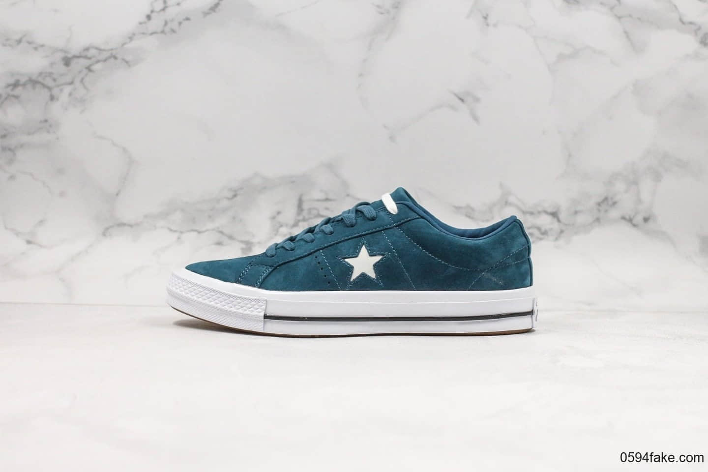 匡威Converse One Star公司级版本木村一星水墨蓝正确硅蓝PU中底头层牛皮材质原厂硫化工艺