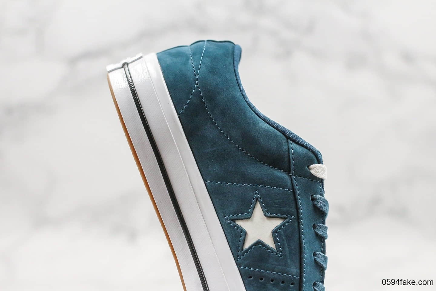 匡威Converse One Star公司级版本木村一星水墨蓝正确硅蓝PU中底头层牛皮材质原厂硫化工艺