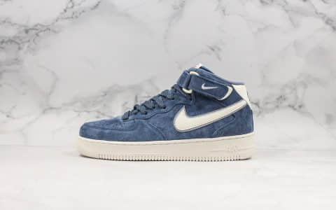 耐克Nike Air Force 1 Mid 07纯原版本3M反光空军一号深蓝色内置全掌气垫原鞋开模一比一打造 货号：AA1118-007