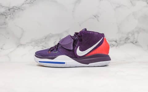 耐克Nike Kyrie 6 Grand Purple纯原版本欧文6黑紫色内置Zoom气垫原档案数据开发原厂欧斯莱缓震鞋垫支持高强度实战 货号：BQ4630-500