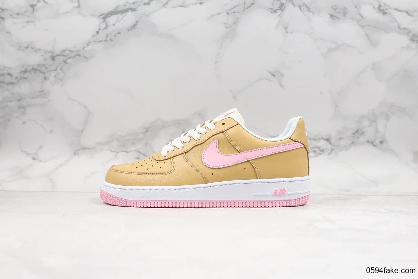 耐克Nike Air Force 1'07 se PRM纯原版本低帮空军一号肉粉色拼接内置Air全掌气垫百搭经典板鞋