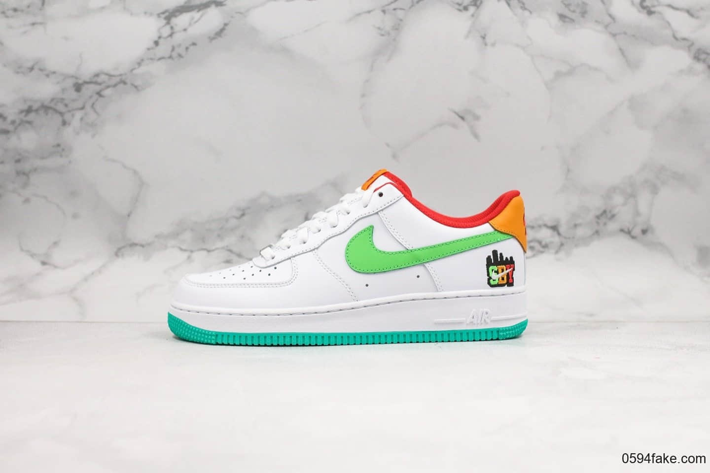 耐克Nike Air Force 1 ’07 LE Shibuya纯原版本涉谷限量版空军一号茶花色原盒原标内置气垫原档案数据开发 货号：CQ7506-146