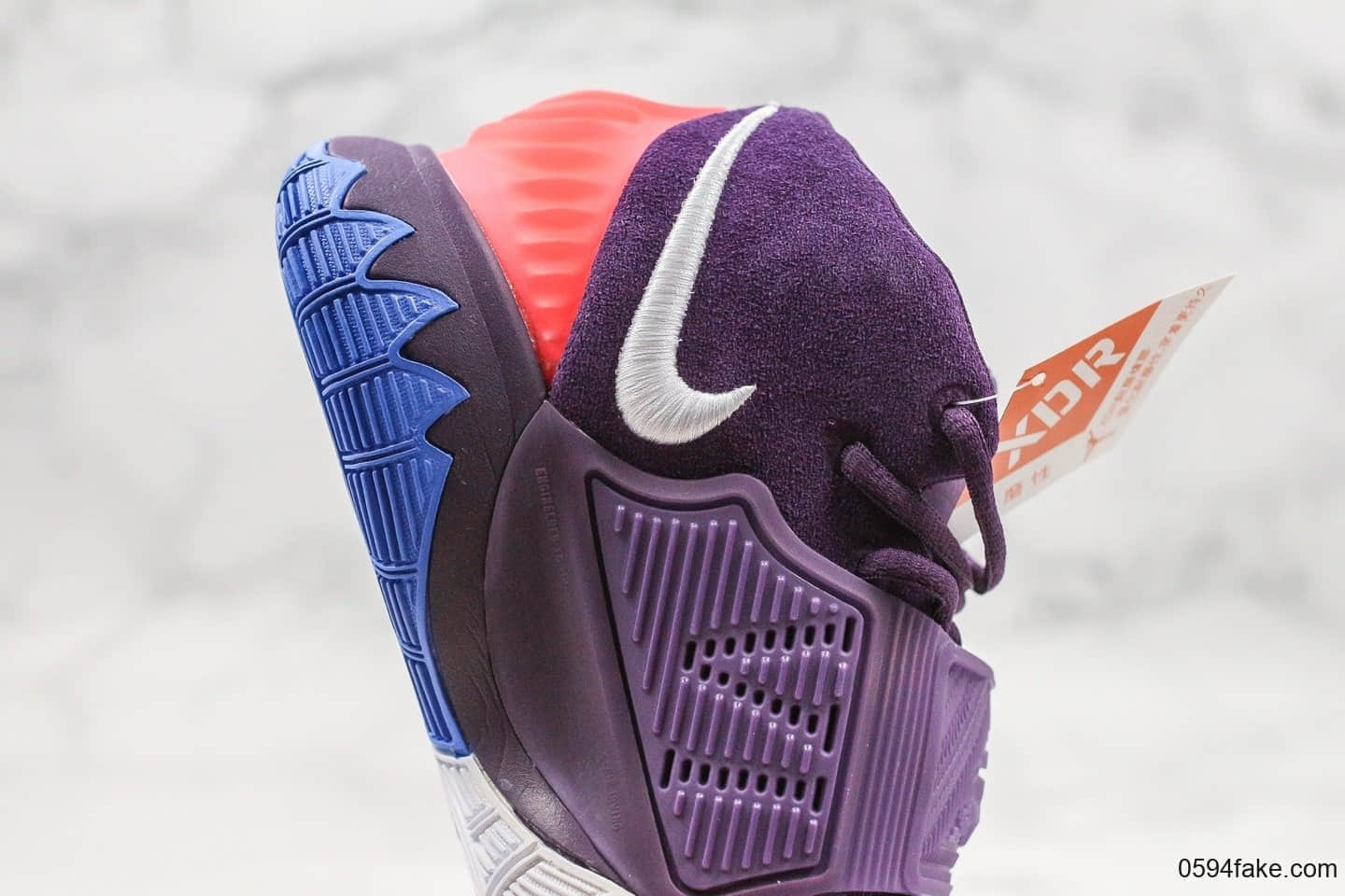 耐克Nike Kyrie 6 Grand Purple纯原版本欧文6代黑紫色内置气垫麂皮材质原档数据采集原厂Ortholite 欧斯莱缓震鞋垫 货号：BQ4630-500