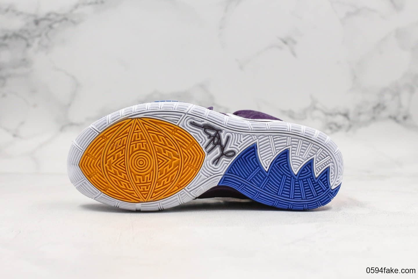 耐克Nike Kyrie 6 Grand Purple纯原版本欧文6代黑紫色内置气垫麂皮材质原档数据采集原厂Ortholite 欧斯莱缓震鞋垫 货号：BQ4630-500