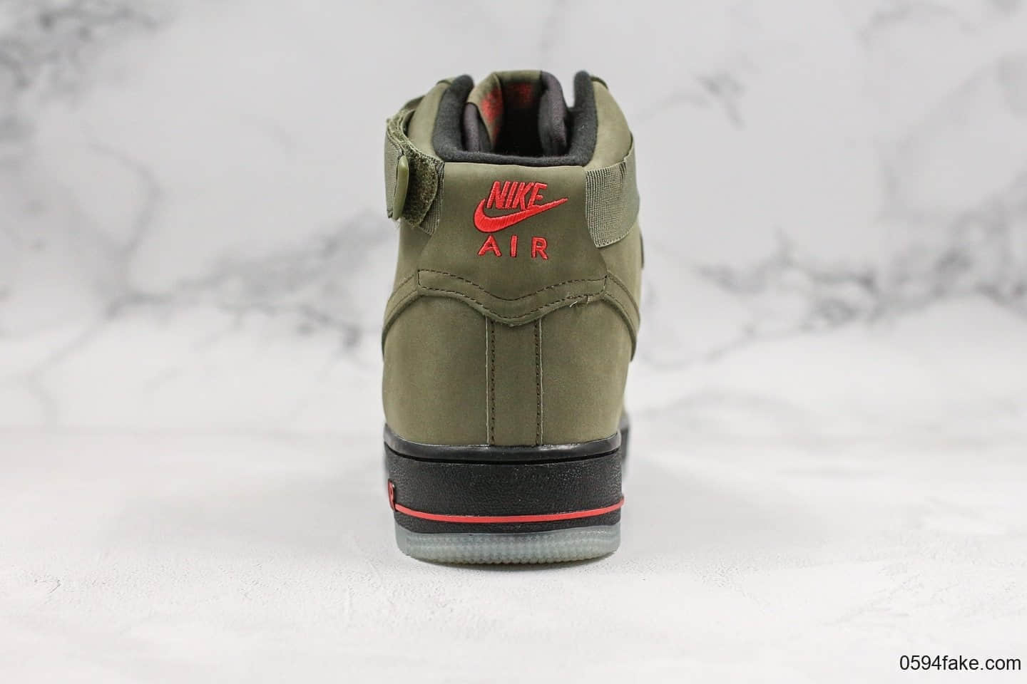 耐克Nike Air Force 1 High '07纯原版本高帮空军一号新版2019麂皮橄榄绿配色搭配同色系尼龙鞋带内置气垫 货号：CJ9178-200