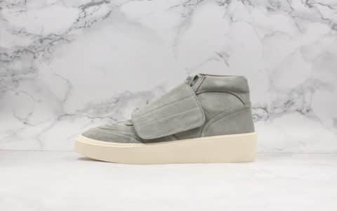 敬畏上帝Fear of God Skate Mid Suede Sneaker顶级纯原版本平底中帮魔术贴系带百搭休闲增高板鞋黑米白3M白欧美范儿必备当红美潮奢牌