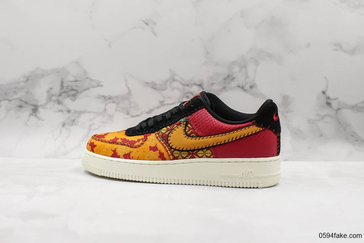 耐克Nike Air Force 1 Low CNY公司级低帮空军一号刺绣中国红原厂气垫原档案数据开发