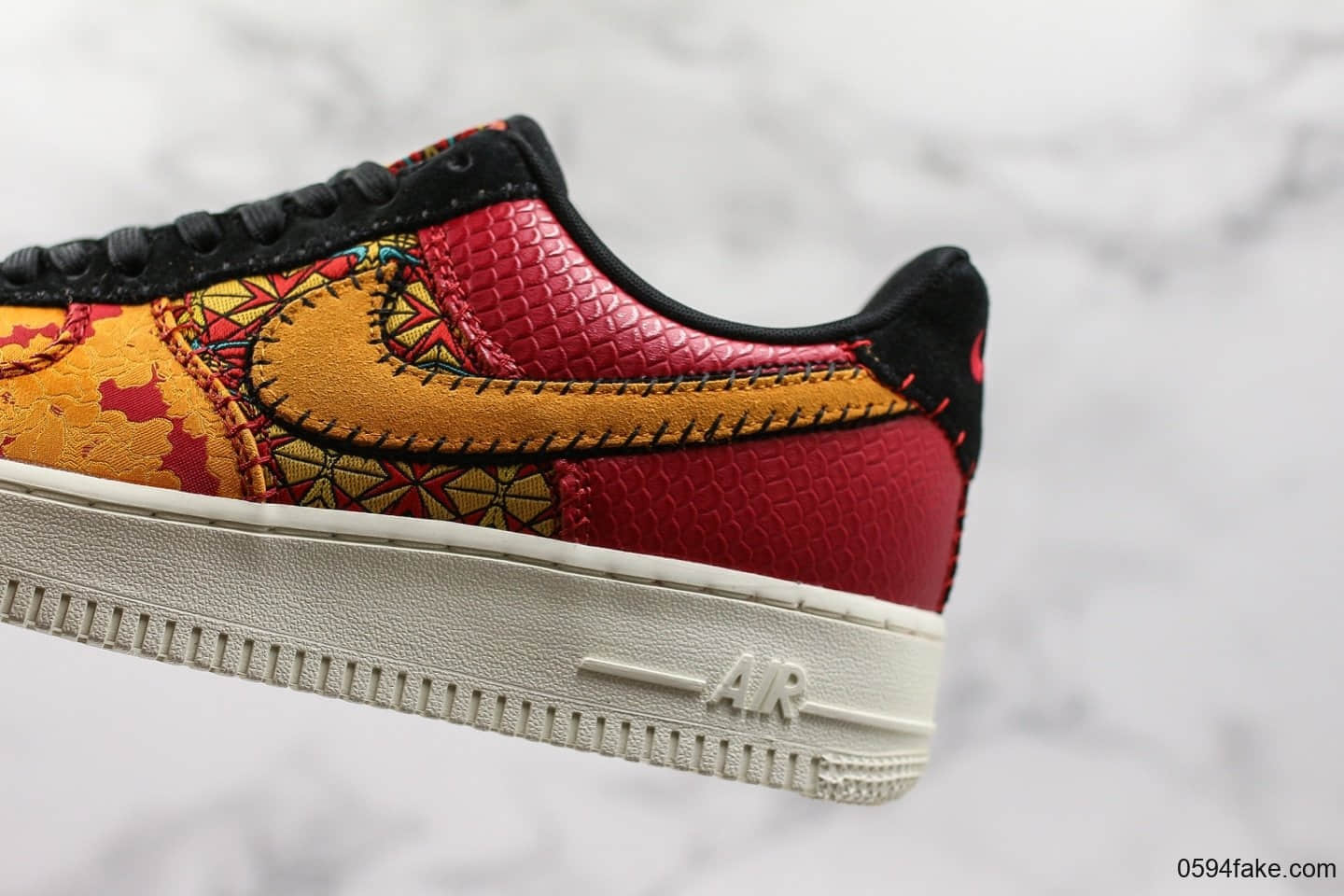 耐克Nike Air Force 1 Low CNY公司级低帮空军一号刺绣中国红原厂气垫原档案数据开发