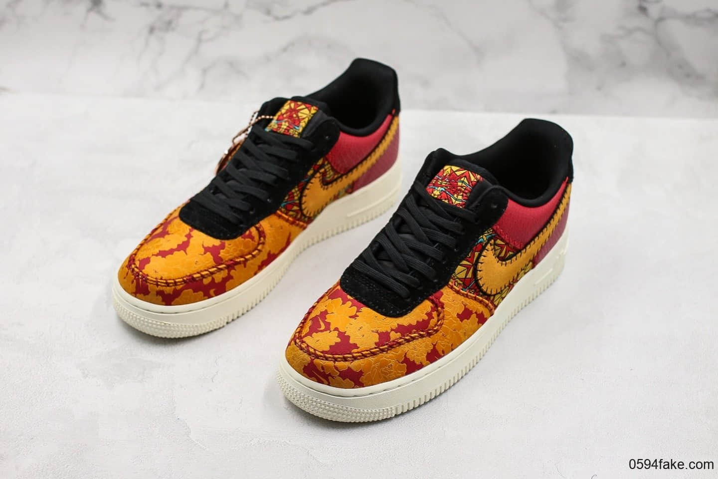 耐克Nike Air Force 1 Low CNY公司级低帮空军一号刺绣中国红原厂气垫原档案数据开发