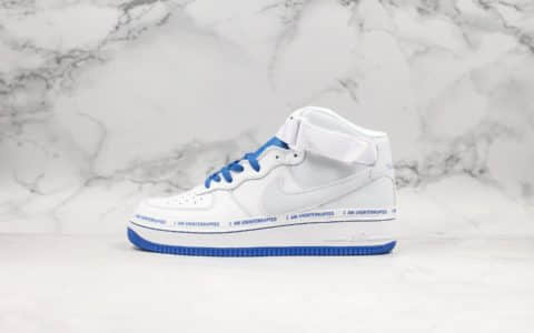 耐克Uninterrupted x Nike Air Force 1 MORE THAN纯原版本空军一号詹皇公司联名款白蓝字母3M反光附赠彩笔DIY鞋款区别市面通货版本 货号：CQ0494-600