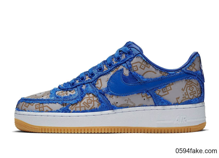 蓝丝绸 CLOT x Air Force 1 Low刮开鞋面曝光！后天发售！ 货号：CJ5290-400