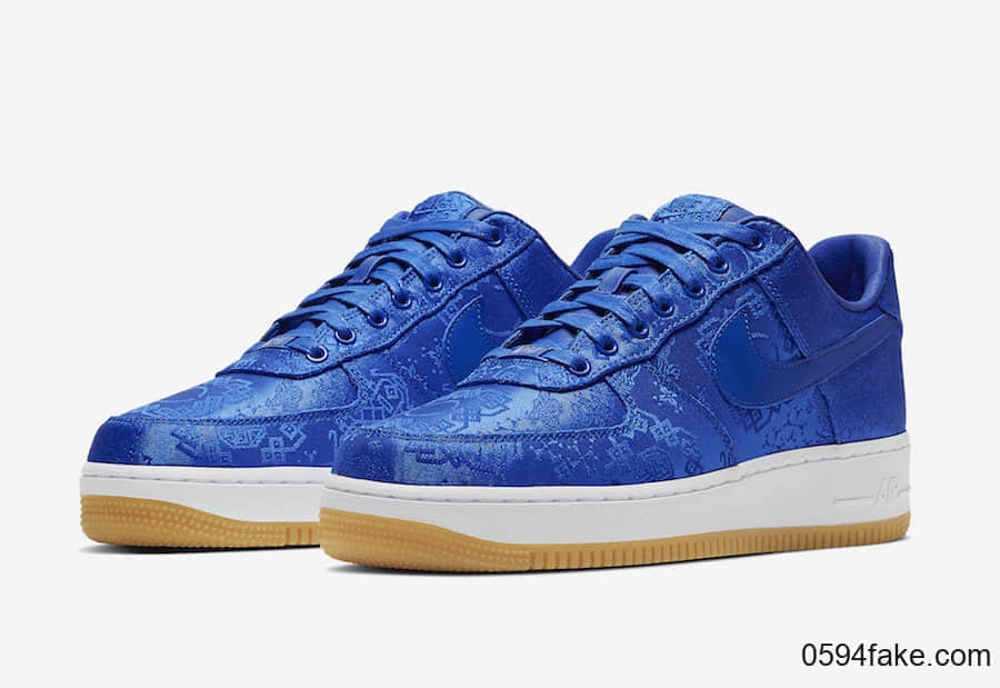 蓝丝绸 CLOT x Air Force 1 Low刮开鞋面曝光！后天发售！ 货号：CJ5290-400