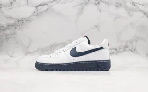 耐克Nike Air Force 1'07 Low纯原版本USA美国国旗白蓝低帮空军一号区别市面旧版本鞋型原盒配件中底带钢印 货号：CK5718-100