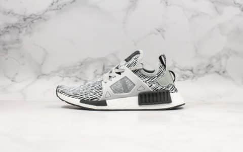 阿迪达斯Adidas NMD Primeknit Boost Runner Solid Grey XR_1爆米花系列运动鞋公司级版本浅灰白黑斑驳NMD针织透气鞋 货号：BY1910