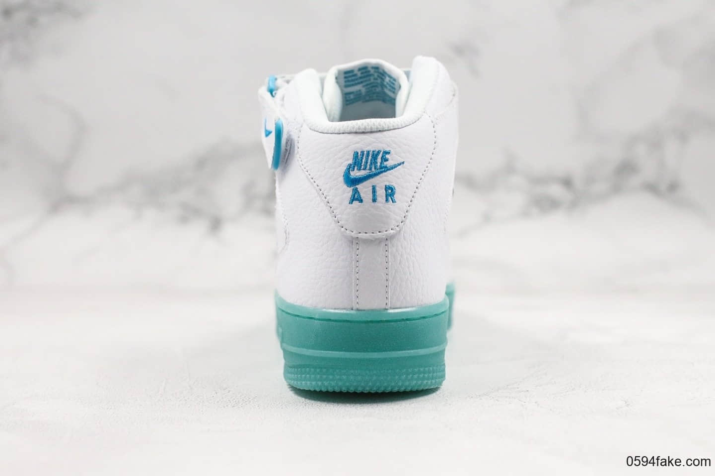 耐克Nike Air Force 1 Mid 07纯原版本藏蓝小勾空军一号原装头层荔枝皮内置原厂气垫原盒原标 货号：AT3293-609