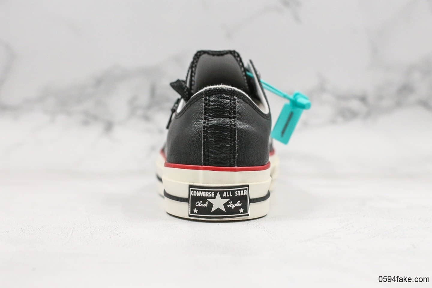 匡威Lay Zhang x Converse Chuck 1970 High张艺兴联名款皮面黑白红口袋真标带半码原装礼盒版本原厂硫化工艺正确蓝PU中底 货号：167421C