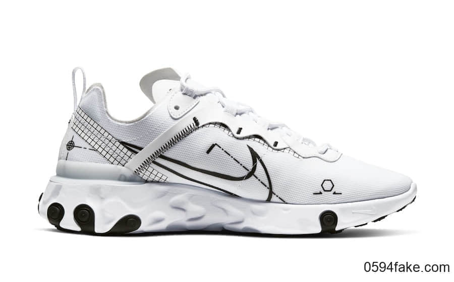 黑白线稿！全新 Nike React Element 55曝光！