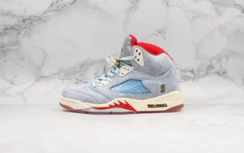 乔丹Air Jordan 5 Trophy Room x Ice Blue纯原版本联名款AJ5乔丹之子亲友家族联名鞋面采用进口牛巴革打造原档案数据开发区别市面低版本 货号：CI1899-400