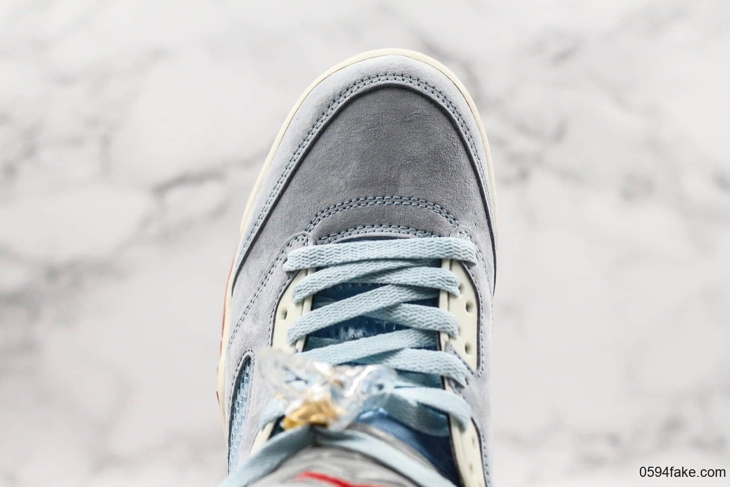乔丹Air Jordan 5 Trophy Room x Ice Blue纯原版本联名款AJ5乔丹之子亲友家族联名鞋面采用进口牛巴革打造原档案数据开发区别市面低版本 货号：CI1899-400