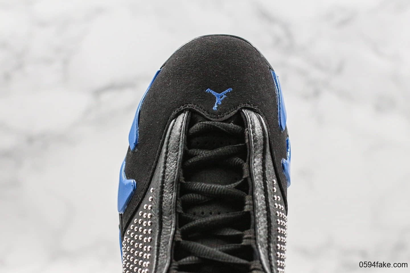 乔丹Air Jordan 14 x Supreme纯原版本联名款AJ14皇家蓝配色法拉利车标型原档案数据开发打造 货号：BV7630-004