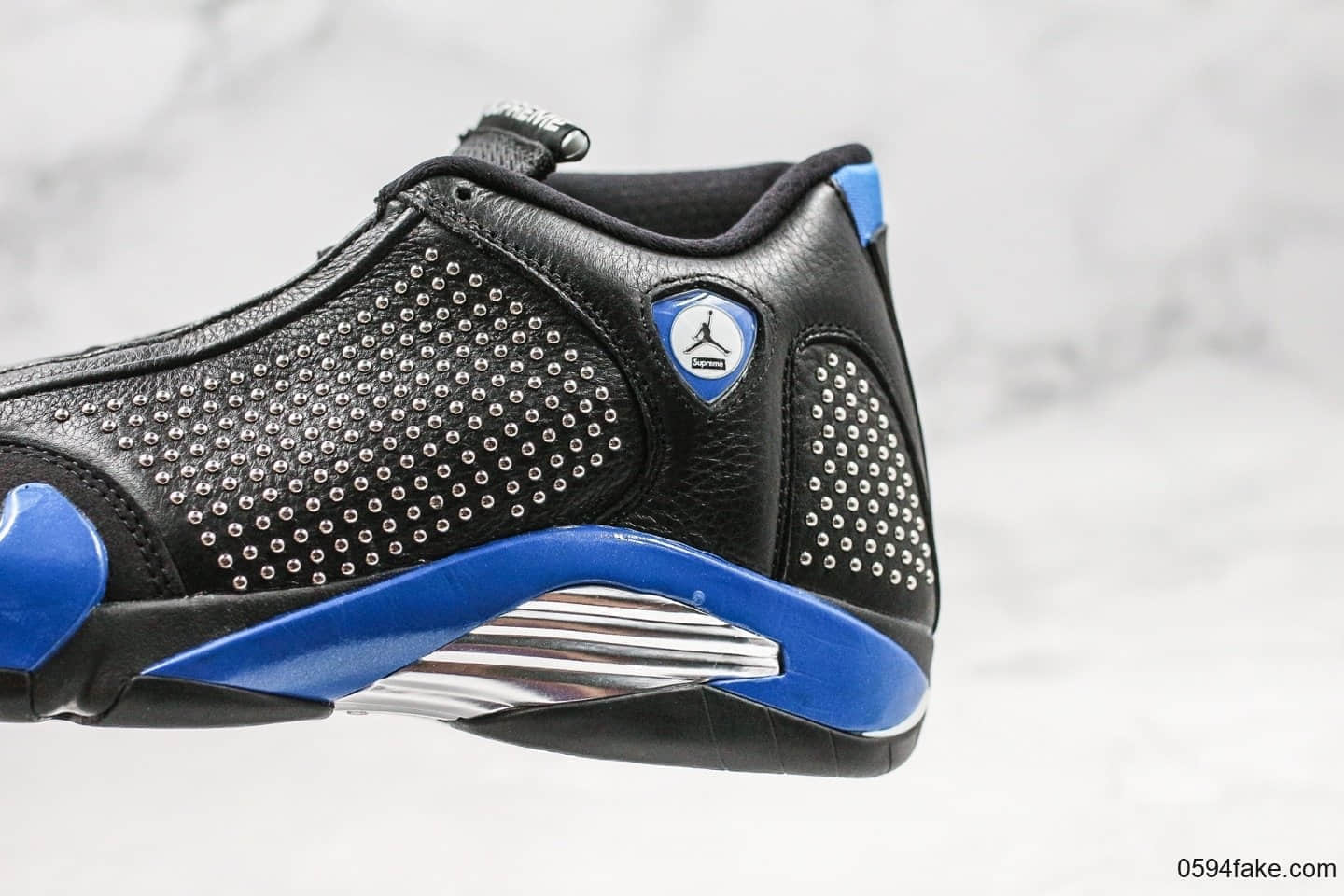 乔丹Air Jordan 14 x Supreme纯原版本联名款AJ14皇家蓝配色法拉利车标型原档案数据开发打造 货号：BV7630-004