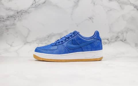 耐克Nike Air Force 1 x Clot纯原版本陈冠希联名款蓝丝绸配色纯原版本原代工厂出货鞋面可撕裂内置ZOOM全掌大气垫 货号：CJ5290-400