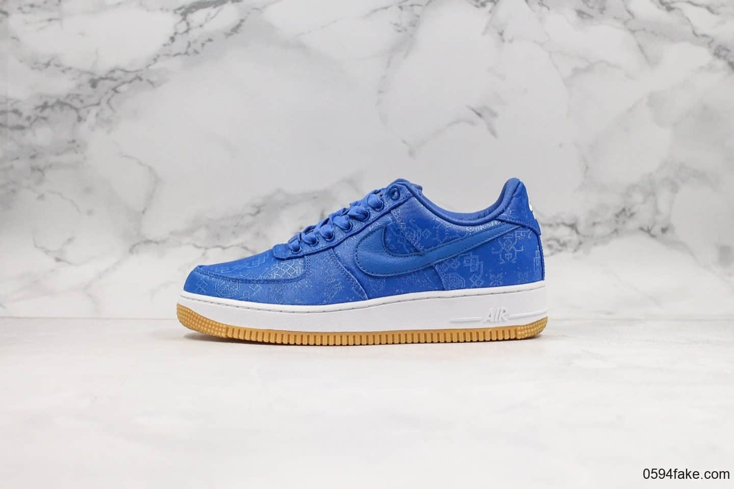 耐克Nike Air Force 1 x Clot纯原版本陈冠希联名款蓝丝绸配色纯原版本原代工厂出货鞋面可撕裂内置ZOOM全掌大气垫 货号：CJ5290-400