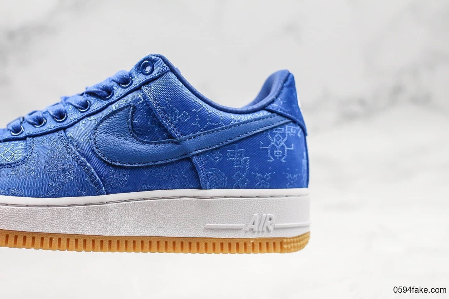 耐克Nike Air Force 1 x Clot纯原版本陈冠希联名款蓝丝绸配色纯原版本原代工厂出货鞋面可撕裂内置ZOOM全掌大气垫 货号：CJ5290-400