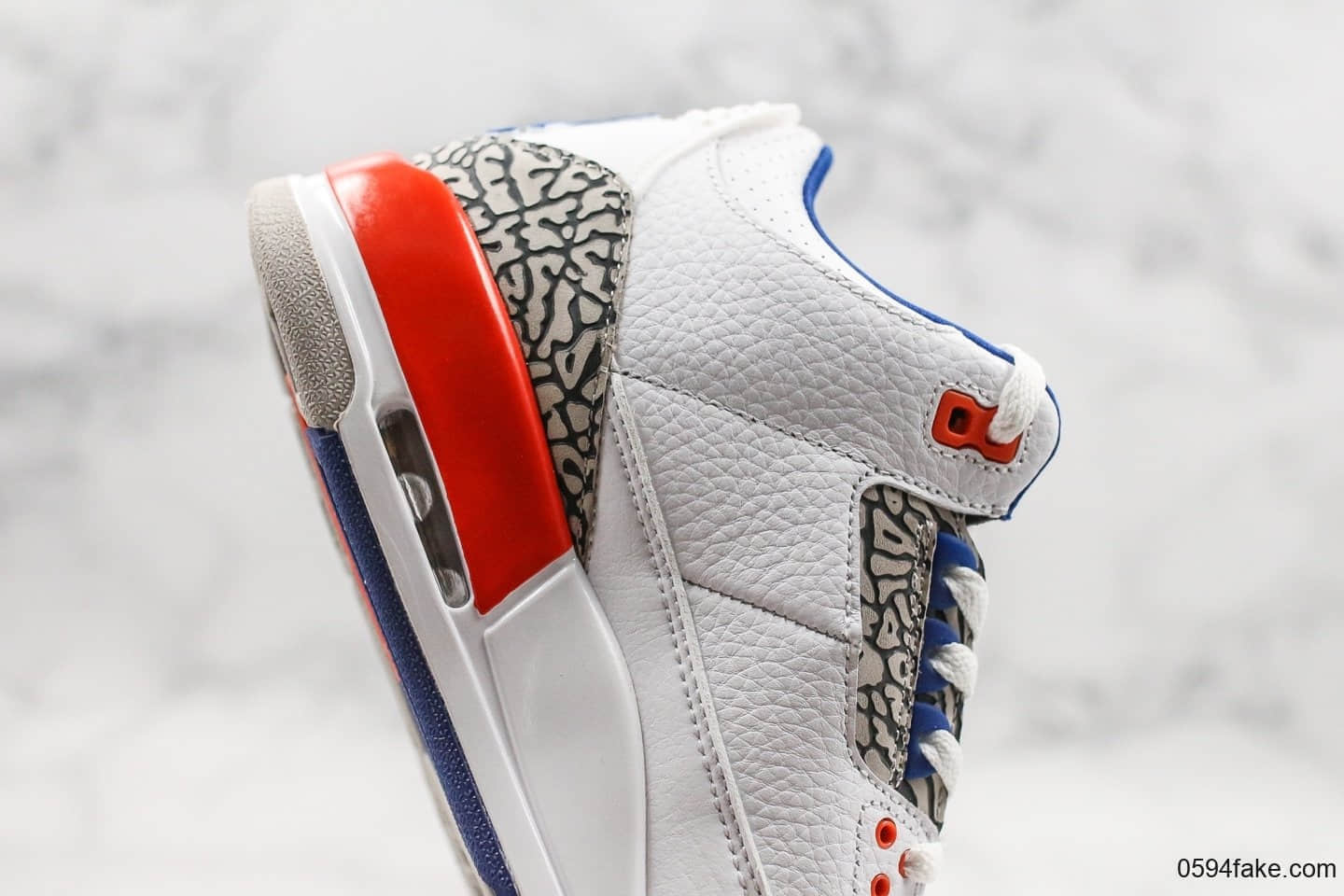乔丹Air Jordan 3 Knicks纯原版本aj3尼克斯配色经典水泥灰爆裂纹内置透明可视气垫原档案数据开发 货号：136064-148