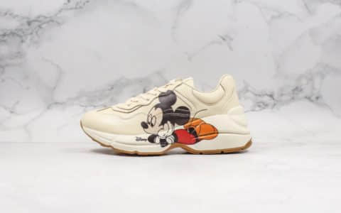 古驰Gucci Rhyton Vintage Trainer Sneaker莞产纯原版本米老鼠米奇配色原档案数据开发全鞋均采用原厂材料打造