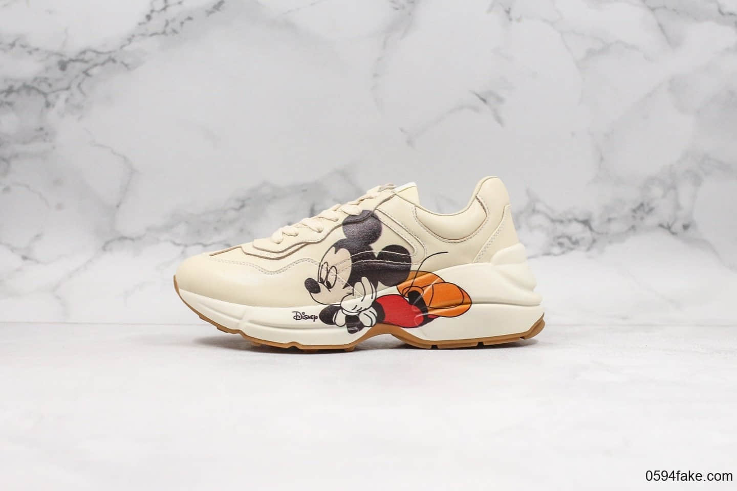 古驰Gucci Rhyton Vintage Trainer Sneaker莞产纯原版本米老鼠米奇配色原档案数据开发全鞋均采用原厂材料打造